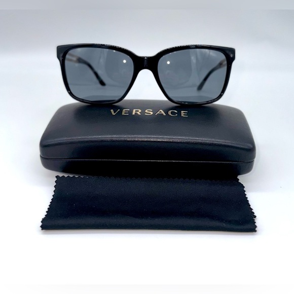 Versace Accessories - VERSACE Black Gold Accents VE4307
Sunglasses Case Unisex Excellent Condition